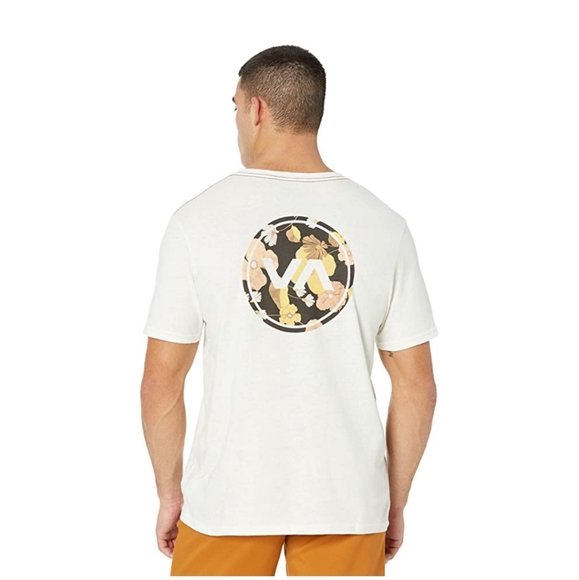RVCA ANTIQUE WHITE Men's VA Mod Fill Graphic Print Short Sleeve Tee - Picture 2 of 9
